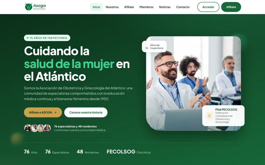 Sitio web de ASOGA