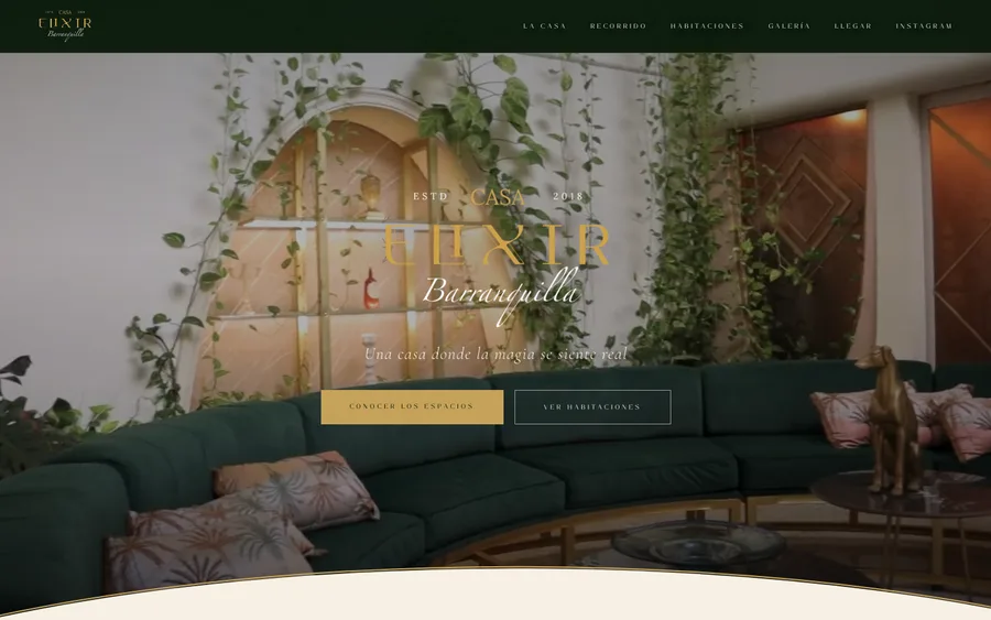 Sitio web de Casa Elixir