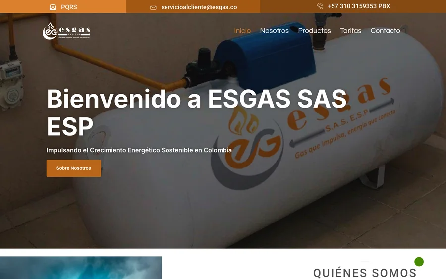 Sitio web de ESGAS