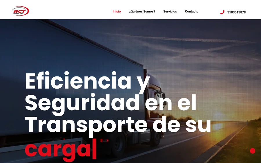 Sitio web de RCT Logistic